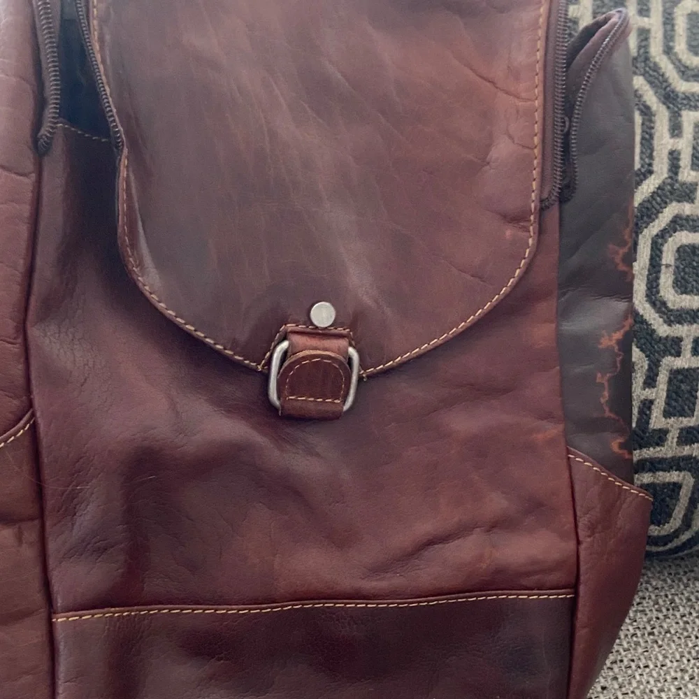 Jack Georges Voyager Brown Leather Backpack Crossbody Bag | Vintage Travel Style